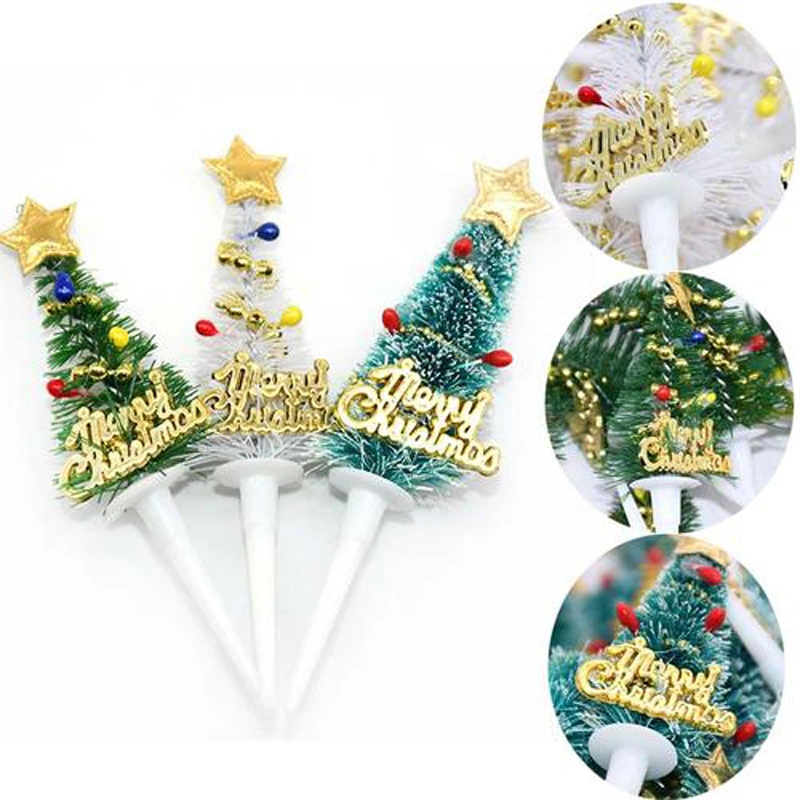 Hot Selling Christmas Tree Cake Topper for Decoration