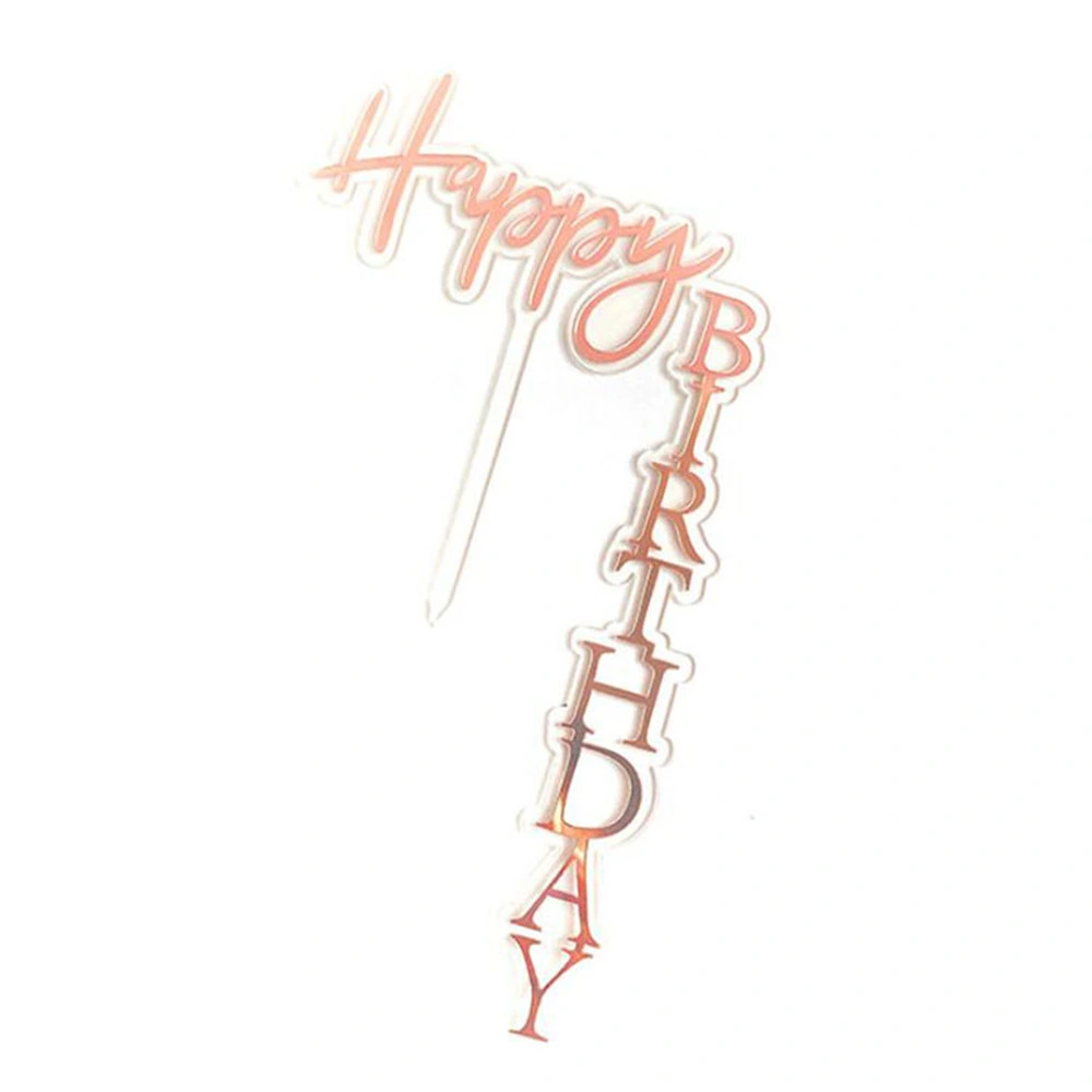 Birthday Cake Decoration Acrylic Right Angle Shaped Cake Toppers