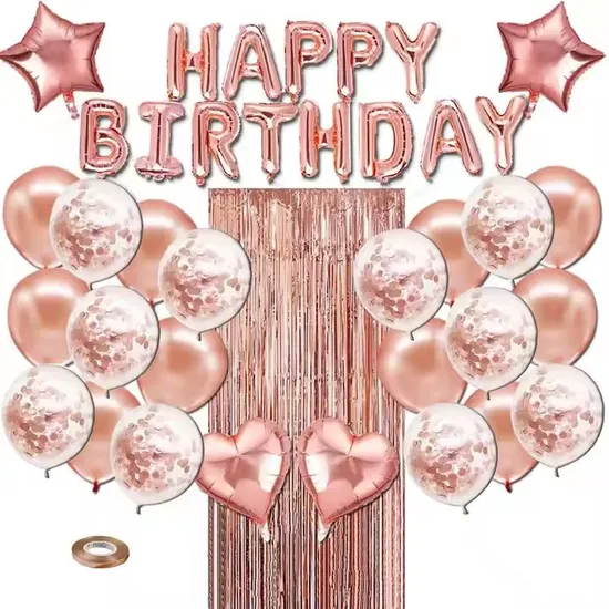 Conjunto combinado de globos de feliz cumpleaños