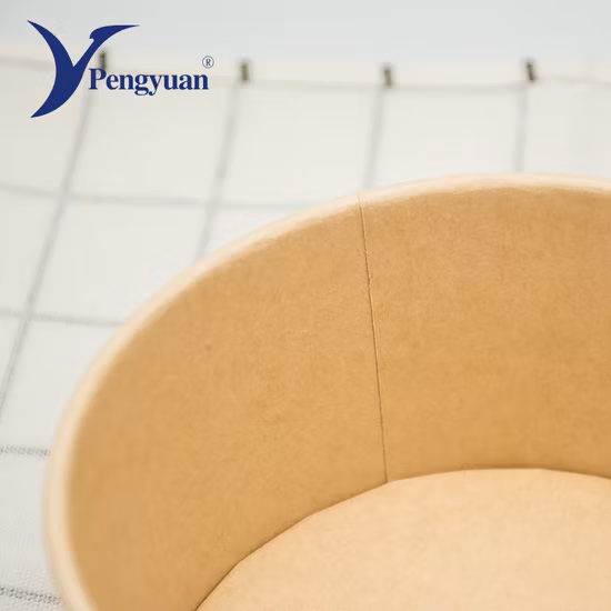Ensaladera de papel de encargo disponible del tamaño 750ml 1100ml 1300ml Kraft