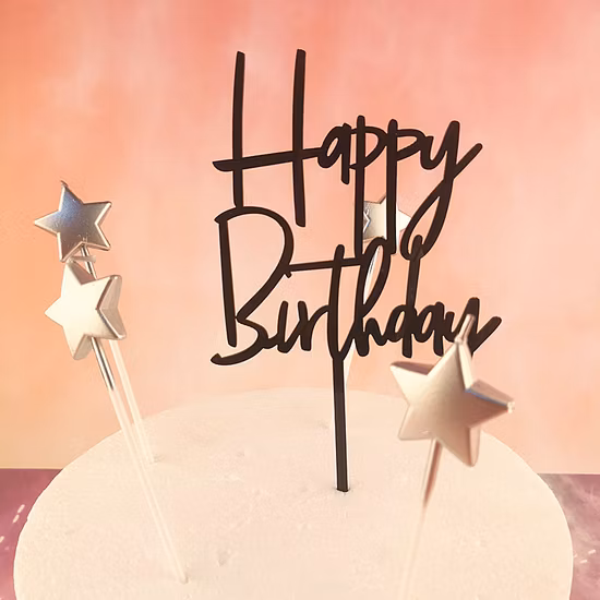 Primeros de acrílico en forma de ángulo recto de la torta de la decoración de la torta de cumpleaños